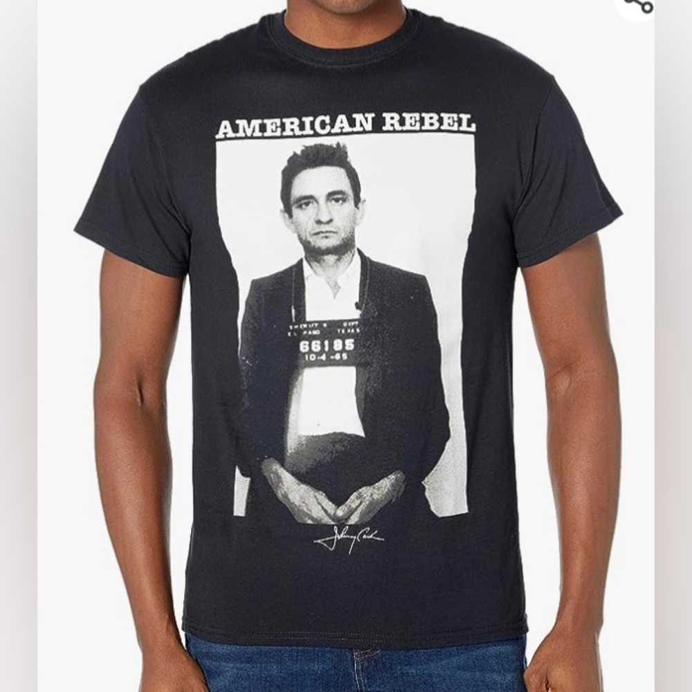 Johnny Cash Official Men's Mug Shot T-shirt (S)